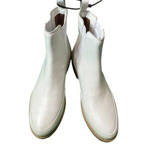 Rebecca Allen White Chelsea Lug Sole Boots | Size 6 | New